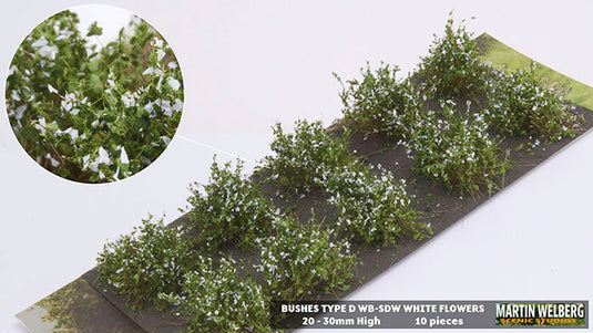 Martin Welberg – Buissons (Bushes) – Type D / Fleurs blanches (White Flowers) (440-SDW)