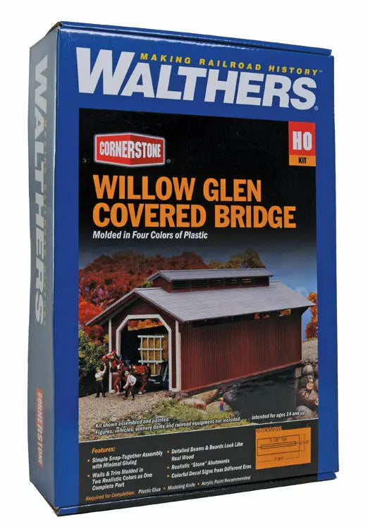 Walthers Cornerstone HO Willow Glen Covered Bridge - Kit